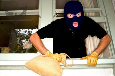 Through a window into someone else's house 
